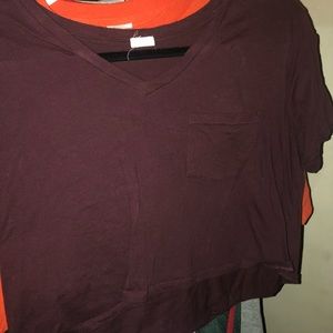 Burgundy Garage Crop Top